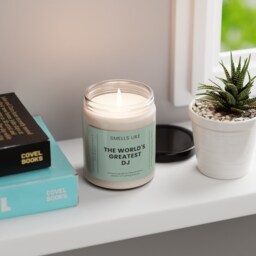 Smells Like World's Greatest Dj, Funny Gift For Dj, Dj Ideas, Gift, Radio Eco-Friendly Soy Wax Candle 9Oz - thumbnail 3