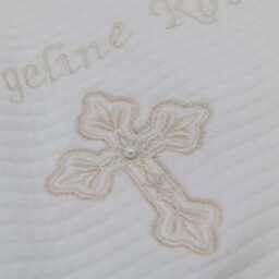 Personalized Cross Blanket - Custom Name Embroidery Baby - thumbnail 3