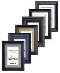 Black Swept Photo Frame With Mount - A1 A2 A3 Poster Picture White Ivory Blue Gold Mounts Wall Hanging & Tabletop Frames