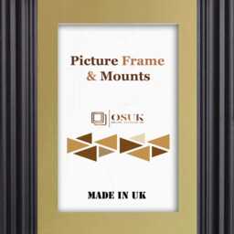 Swept Black Photo Frame With Mount/A2 For A3 Print A4 A5 A6 Wide Picture Poster With Mounts - thumbnail 3