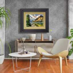 Black Swept Photo Frame With Mount - A1 A2 A3 Poster Picture White Ivory Blue Gold Mounts Wall Hanging & Tabletop Frames - thumbnail 4