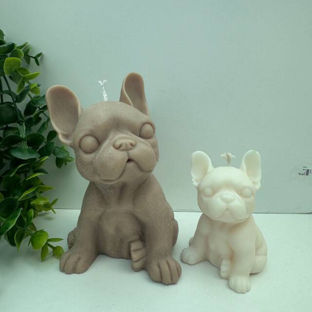 Handmade French Bulldog Candle Vegan Soy Wax, Dog Lover Gift - image 1