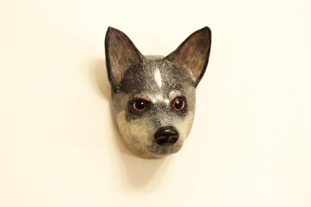 Dog Portrait Painting/Wall Mount, Art Scullpture, Faux Taxidermy - image 1