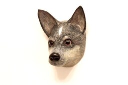 Dog Portrait Painting/Wall Mount, Art Scullpture, Faux Taxidermy - thumbnail 4