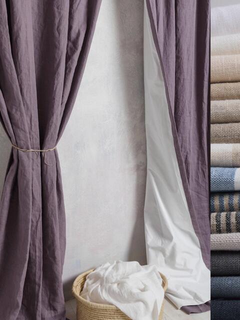 Linen Curtain Panel - Blackout Curtain. Black Out Drapery -Width 52''(132cmx Custom Length - image 1