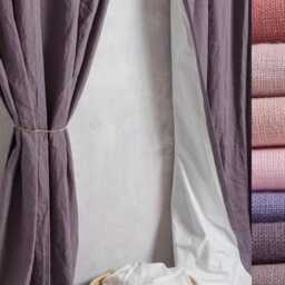 Linen Curtain Panel - Blackout Curtain. Black Out Drapery -Width 52''(132cmx Custom Length - thumbnail 3