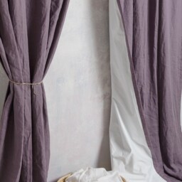 Linen Curtain Panel - Blackout Curtain. Black Out Drapery -Width 52''(132cmx Custom Length - thumbnail 2