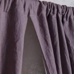 Linen Curtain Panel - Blackout Curtain. Black Out Drapery -Width 52''(132cmx Custom Length - thumbnail 3