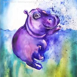 Hippo Duvet Cover Baby Comforter Safari Nursery Bedding Animal Decor Hippo Kids Room Dorm Girl Gift For Tween Wild - thumbnail 3