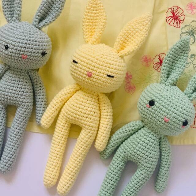 Cuddly Bunny - Handmade, Vegan, Eco Friendly Toy, Crochet Bunny - image 1