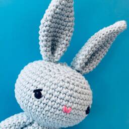 Cuddly Bunny - Handmade, Vegan, Eco Friendly Toy, Crochet Bunny - thumbnail 3