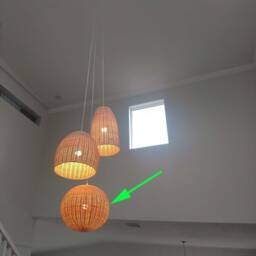 Handwoven Rattan Pendant Light, Natural Lampshade, Globe Ceiling 3 Options - thumbnail 3