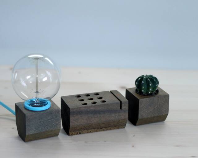 Udarnik - Wood Organizer With Lamp - image 1