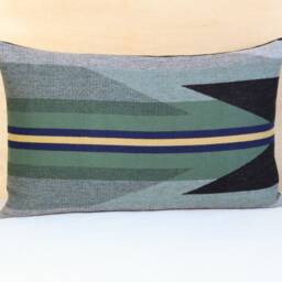 Pair Of 16x26 Wyeth Trail Oxford Wool Pillow Covers, Southwestern Bed Shams - Made To Order - thumbnail 3
