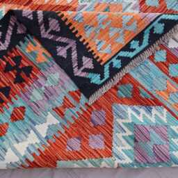 10x16 Oversized Area Rug, Afghan Hand Woven Boho Large Wool Living Room Bedroom Dining Table Carpet, Flatweave Kilim Rug - thumbnail 4