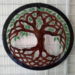 Metal Tree Of Life Wall Art Powder Coated Indoor Outdoor Decor - thumbnail 2