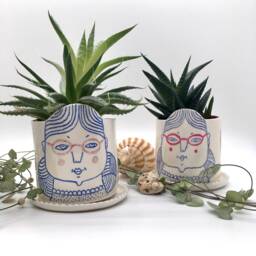 Mum/Grandma Handmade Flowerpot For Small Succulents - thumbnail 1