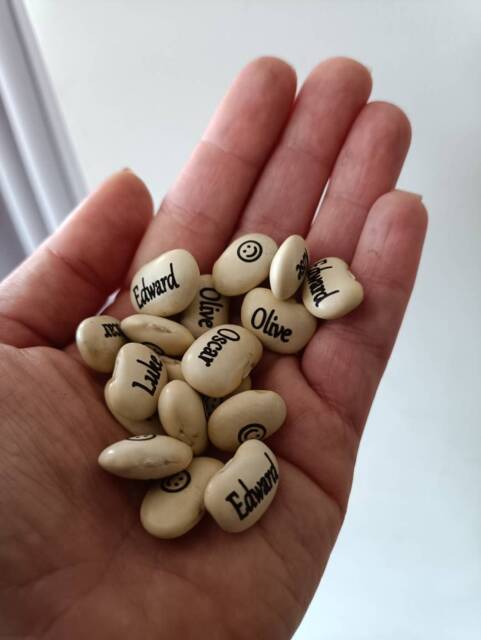 Personalised Name Bean Seeds , Magic Beans, Birthday Gift, Personalised Plant Garden Vegetable Grow Set, Named Easter Gift - image 1