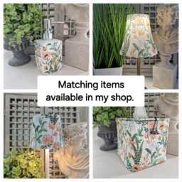 Cordless Touch Lamp. Beautiful Peach/Apricot Design Decoupaged Usb Rechargeable No Plugs Or Sockets Needed. Cordless - thumbnail 4