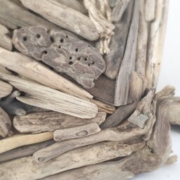 Driftwood Heart Wall Art Isle Of Wight Beach Decor - 65x30cm - thumbnail 2
