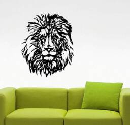 Lion Head Wall Decal Vinyl Sticker African Animal Home Interior Predator Wildcat Nature Safari Wildlife Art Bedroom Decor 5Emd