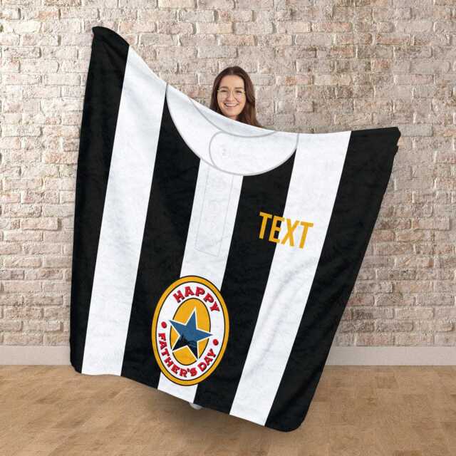 Newcastle - 1996 Home Shirt Personalised Classic Football Retro Fleece Blanket - image 1
