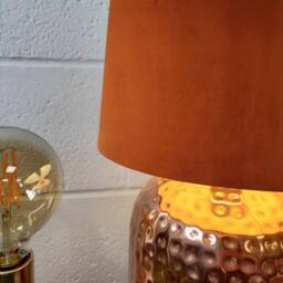 70cm Tall Burnt Orange Velvet Slim Cone Lampshade - thumbnail 2