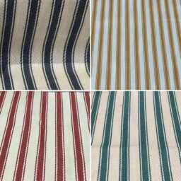 striped Linen Kids Floor Cushion Tufted Reading Nook Pillow - thumbnail 4