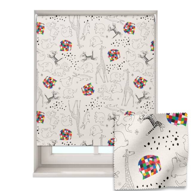 Elmer & Friends Roller Blind, Children's Made To Measure, Official Blackout Blind - image 1
