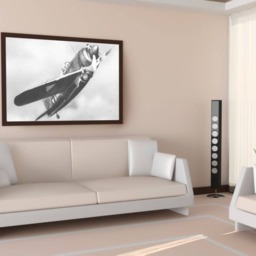 Vintage Airplane Print Black & White Aviation Wall Art - thumbnail 2