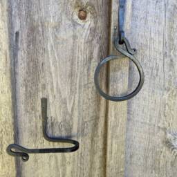 Circular Blacksmith Made Bathroom Hand Towel Holder With Matching Toilet Paper - thumbnail 4
