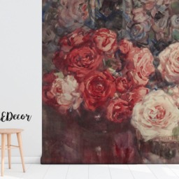 Classic Bouquet Of Roses Removable Wallpaper, Repositionable, Peel & Stick, Wall Decor, Covering, Adhesive, Floral Mural #101 - thumbnail 3