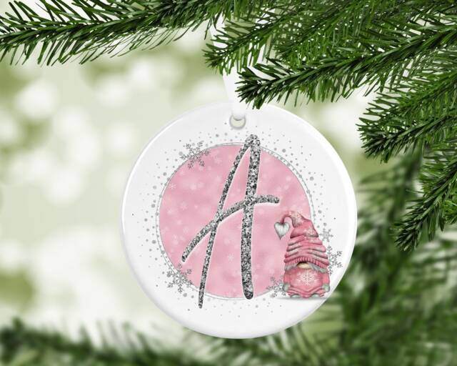 Gonk Gonks Christmas Personalised Pink Kids Gift Present Keepsake Novelty Bauble Tree Xmas Son Mum Girlfriend Dad Daughter - image 1