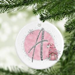 Gonk Gonks Christmas Personalised Pink Kids Gift Present Keepsake Novelty Bauble Tree Xmas Son Mum Girlfriend Dad Daughter - thumbnail 2