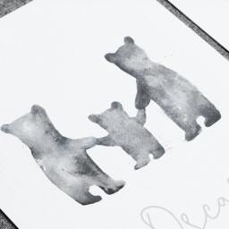 Personalised Baby Bear Family Watercolour Print, Personalise Name, Nursery Prints, Bespoke, New Baby, Boy, Girl, Gift, Wall Art, Home Print - thumbnail 3