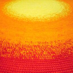 Handmade Wool Round Rug - Colorful Modern Area - thumbnail 3