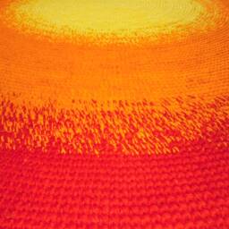 Handmade Wool Round Rug - Colorful Modern Area - thumbnail 4