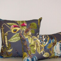 Orchard Design, Decadent Botanical Cushion Cover. Moss Velvet Reverse - thumbnail 3