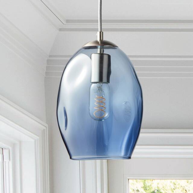 Bluestone Petra Pendant Light Hand Blown Glass Made To Order - image 1