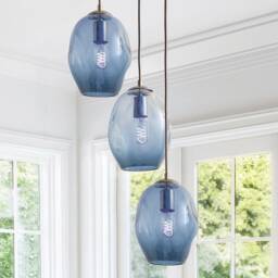 Bluestone Petra Pendant Light Hand Blown Glass Made To Order - thumbnail 2