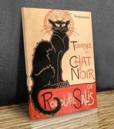 Th??ophile Steinlen Chat Noir, Wall Art , Hangins , Home Decor, Mounted Canvas Print Ready To Hang - thumbnail 1