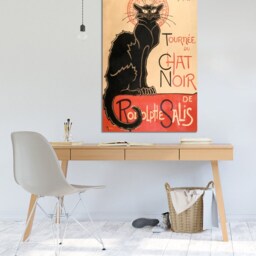 Th??ophile Steinlen Chat Noir, Wall Art , Hangins , Home Decor, Mounted Canvas Print Ready To Hang - thumbnail 2