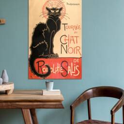 Th??ophile Steinlen Chat Noir, Wall Art , Hangins , Home Decor, Mounted Canvas Print Ready To Hang - thumbnail 3