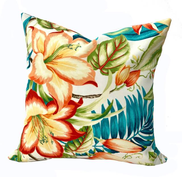 Tommy Bahama Pillow Cover, Decorative Throw Pillow, Outdoor Pillow, Tropical Beach Nautical Accent - image 1
