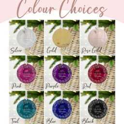 Personalised Mr & Mrs First Christmas Ornament Mirror Acrylic Keepsake - thumbnail 3
