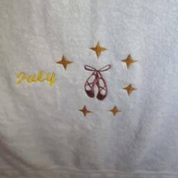 Personalized Towel, Embroidered Bath Handmade Gift Idea, Dance Slipper, Christmas Gift, Towel Toilet - thumbnail 2
