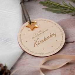 Personalised Christmas Decoration, Granddaughter Gift, Grandson Ornament, Special Son, Daughter, Gift For Her - thumbnail 1