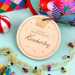 Personalised Christmas Decoration, Granddaughter Gift, Grandson Ornament, Special Son, Daughter, Gift For Her - thumbnail 2