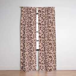 Blackout Window Curtains, Leopard Print, Sable Red Blush Pink, Animal Maximalist Decor, Safari Jungle Bedroom, Wildlife Lover - thumbnail 3