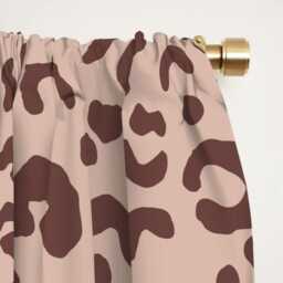 Blackout Window Curtains, Leopard Print, Sable Red Blush Pink, Animal Maximalist Decor, Safari Jungle Bedroom, Wildlife Lover - thumbnail 2